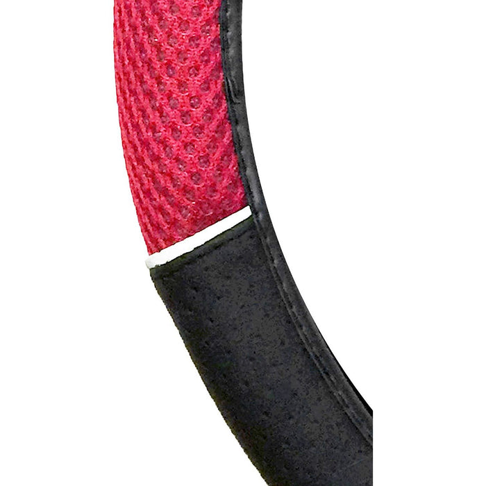 Red Black Steering Wheel Cover Soft Grip Mesh Look for Honda Civic Coupe 01-03 UKB4C  - Dynamic Drive