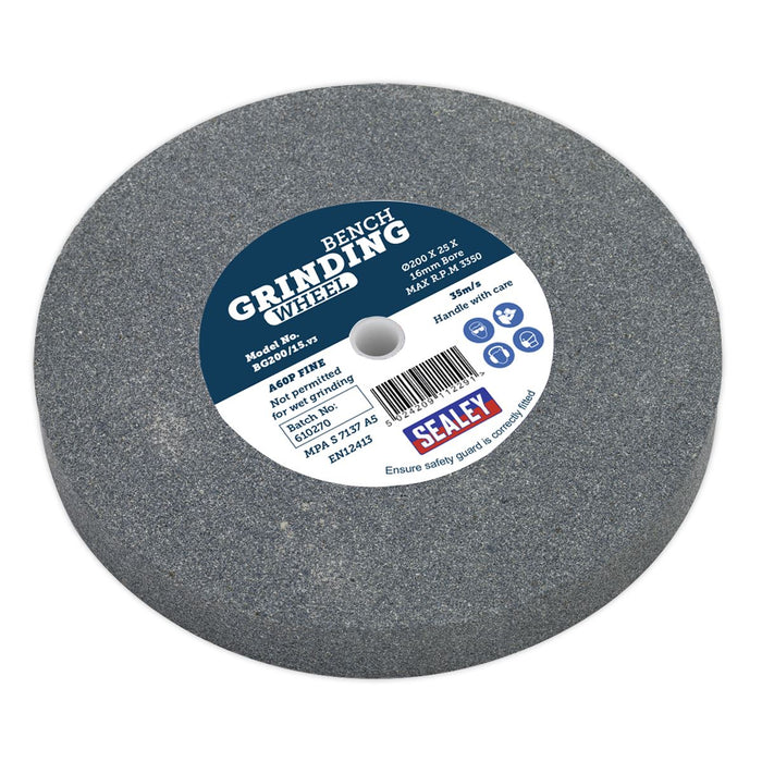 Sealey Grinding Stone200 x 25mm16mm Bore A60P Fine BG200/15