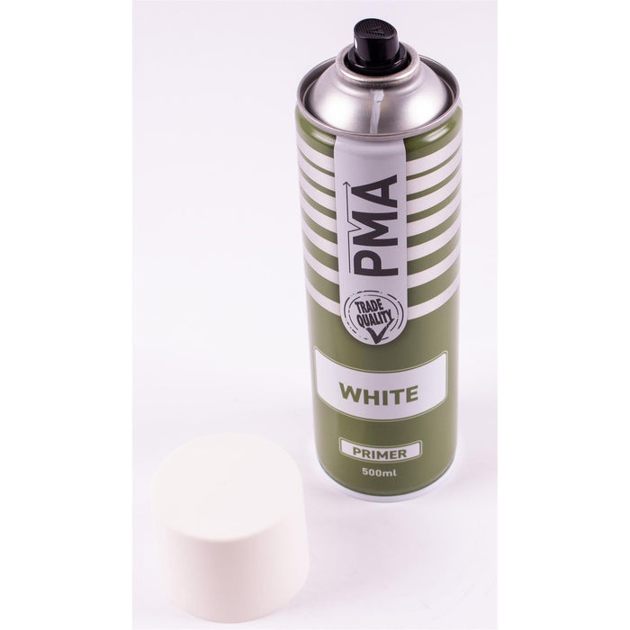 6x PMA AEROSOL SPRAY PRIMER WHITE 500ml HIGH COVERAGE PLASTIC PRIMER PMA  - Dynamic Drive