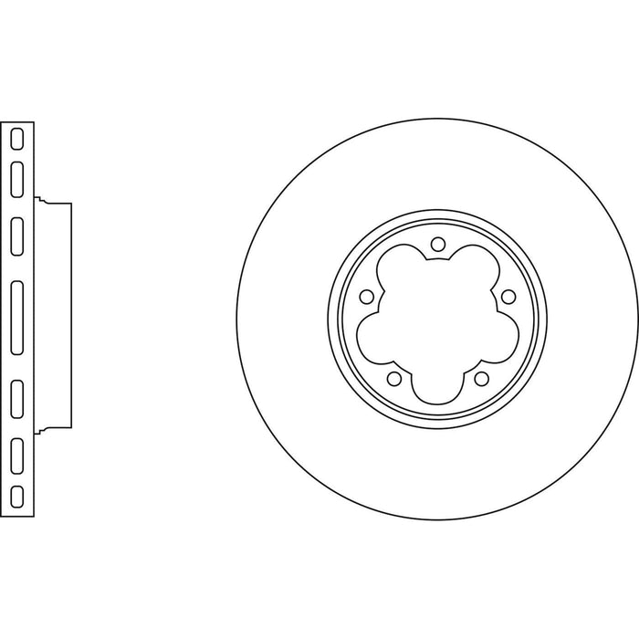 Genuine APEC Front Brake Disc & Pads Set Vented for Ford Transit