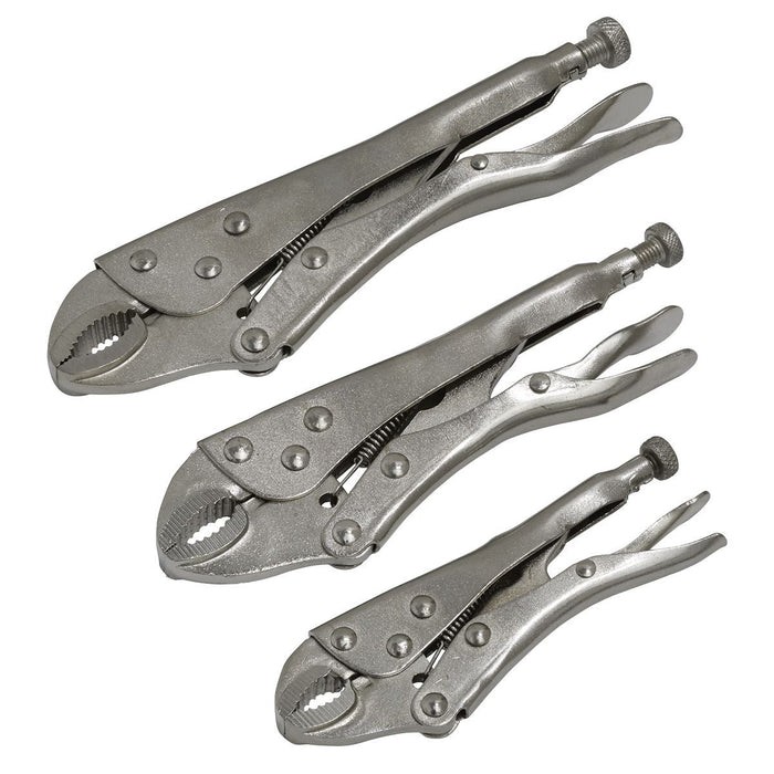 Sealey Locking Pliers Set 3pc S0463 Sealey  - Dynamic Drive