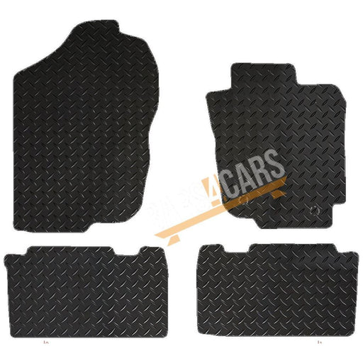 Fully Tailored Yellow Trim Rubber Mats fits Toyota Rav 4 13> Set of 4 2 Clips UKB4C  - Dynamic Drive