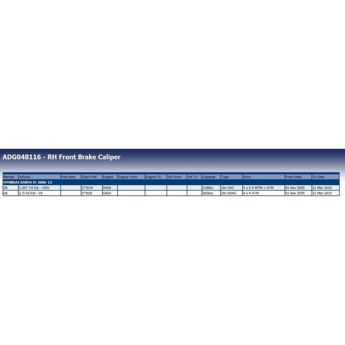 Blue Print ADG048116 Brake Caliper