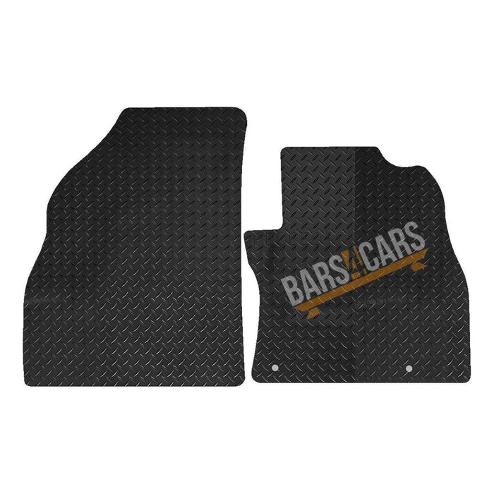 Blue Trim TailoBlue Rubber Car Mats for Citroen Nemo Van 08> Set of 2 With 2 Clips UKB4C  - Dynamic Drive