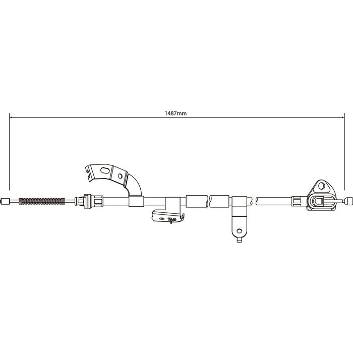 Apec Brake Cable Rear Left Fits Citroen C1 Peugeot 107 Toyota Aygo