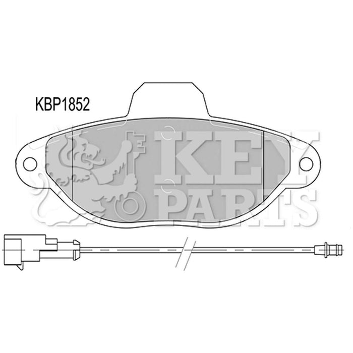 Genuine Key Parts KBP1852 Front Brake Pads-Includes Wear Indicators (Bendix)