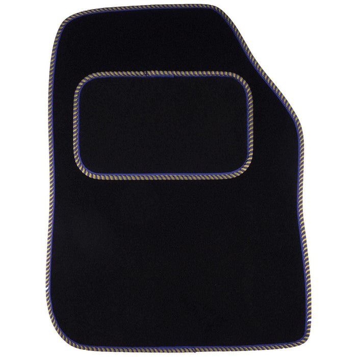 Fully Tailored Blue Yellow Trim Carpet Mats fits BMW E46 (3 Series) Coupe 2 Dr Set of 4 UKB4C  - Dynamic Drive