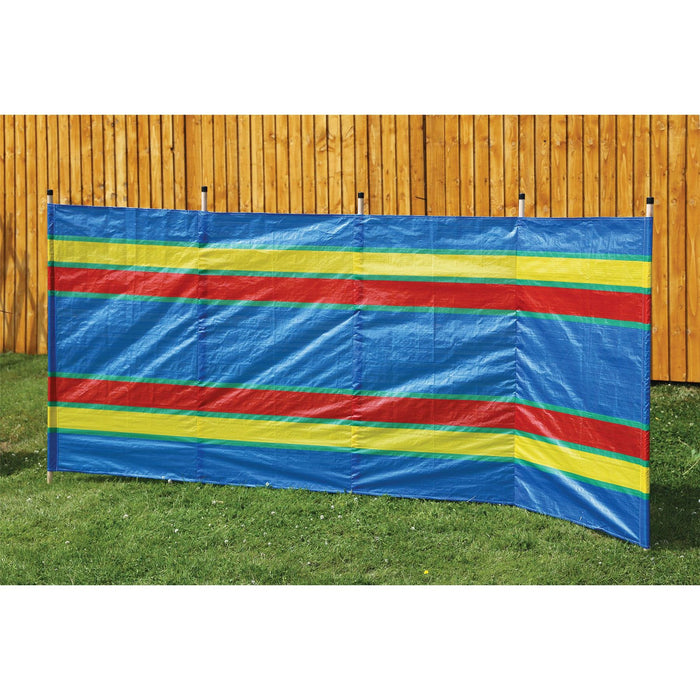 5 Pole Multicoloured Polythene Windbreak 1442 Quest  - Dynamic Drive