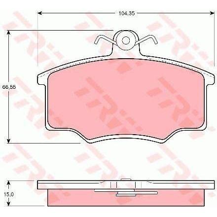 Genuine TRW Brake Pads (Front) (Non-R90) GDB403