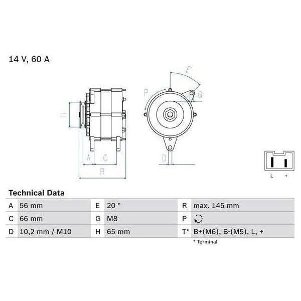 Bosch Reman Alternator 3732 0986037321