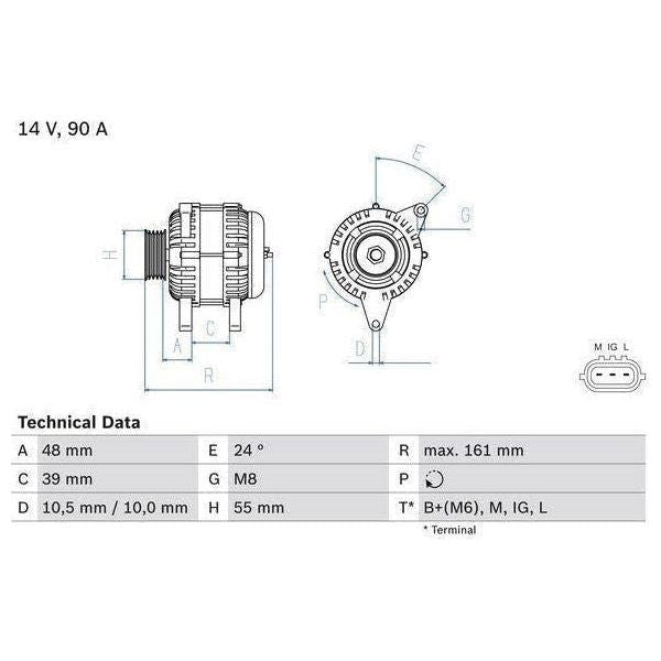 Bosch Reman Alternator 4586 0986045861