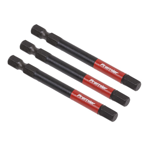 Sealey Hex 6mm Impact Power Tool Bits 75mm 3pc AK8264 Sealey  - Dynamic Drive