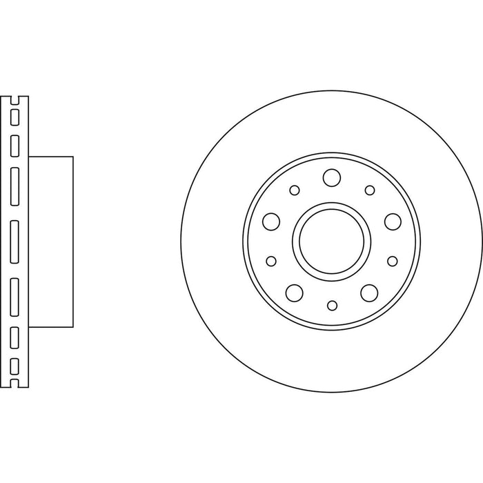 Genuine APEC Front Brake Disc & Pads Set Vented for Fiat Ducato