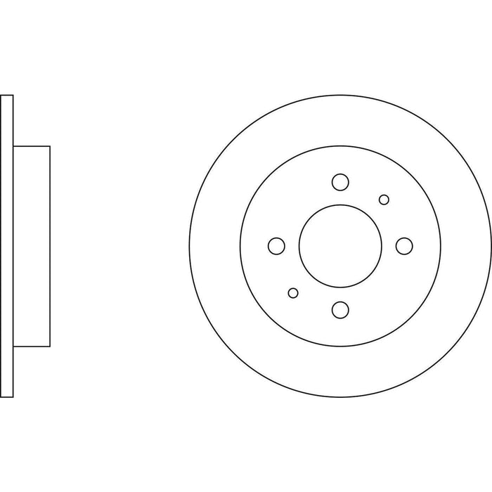 Apec Brake Disc Rear Fits Mitsubishi Carisma Colt Mirage