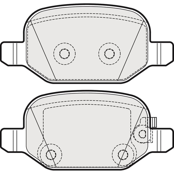 Apec Brake Pads Rear Fits Fiat 500L Apec  - Dynamic Drive