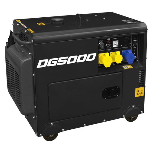 Sealey 5000W Generator 4-Stroke Engine 110/230V DG5000 Sealey  - Dynamic Drive