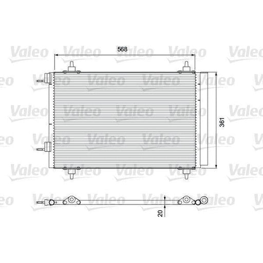 Valeo Air Conditioning Condenser 818171 Auto Part fits Citroen C4 2004-Onwards Valeo  - Dynamic Drive