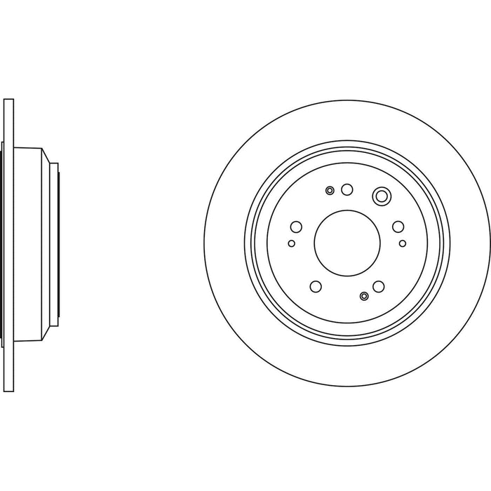 Genuine APEC Rear Brake Discs & Pads Set Solid for Honda Accord