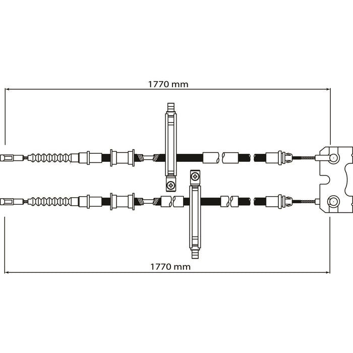 Apec Brake Cable Rear Fits Ford Focus