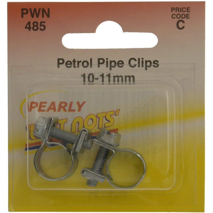 Wot-Nots Petrol Pipe Clips 10-11mm - Pack of 2