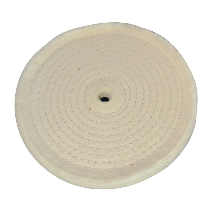 Silverline Buffing Wheel Spiral Stitched Cotton 150mm Polisher Buffer Grinder