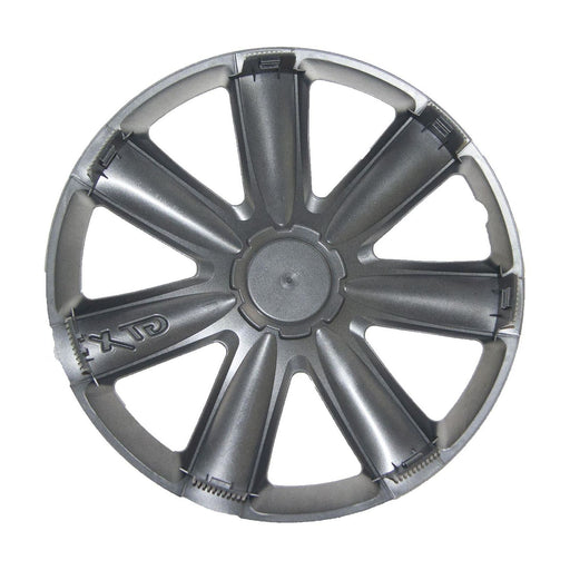 14" Inch GTX Carbon Grey Multi-Spoke Wheel Trim Hub Cap Covers Protectors UKB4C  - Dynamic Drive