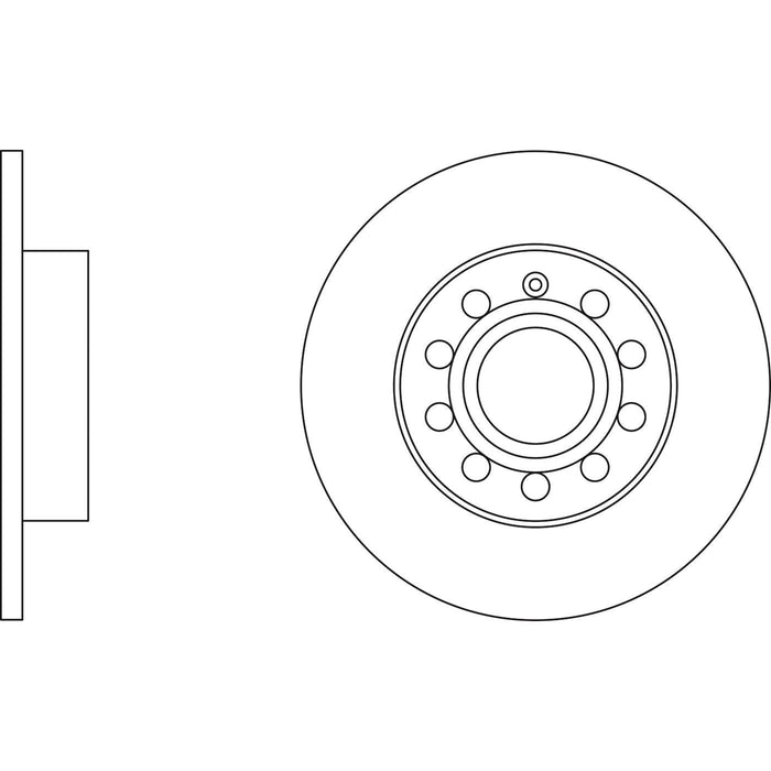 Genuine APEC Rear Brake Discs & Pads Set Solid for VW Golf Plus