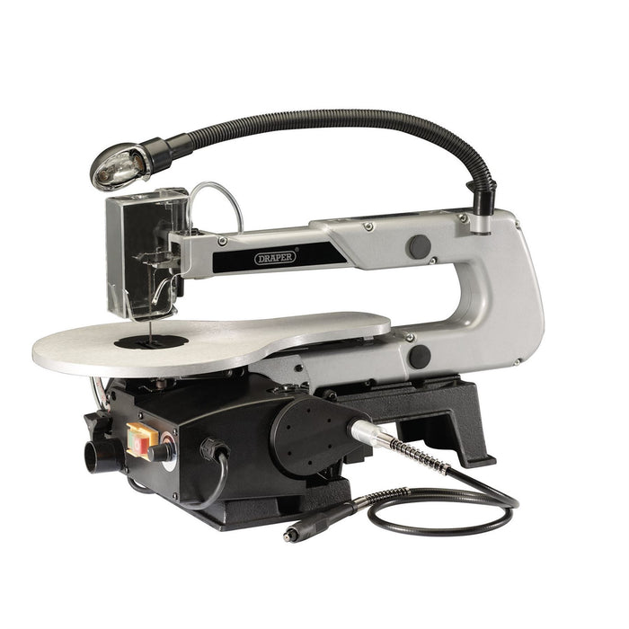 Draper Variable Speed Scroll Saw with Flexible Drive Shaft and Worklight, 405mm,