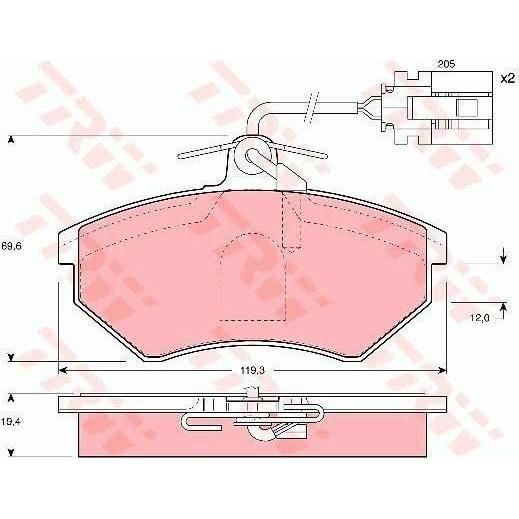 Genuine TRW Brake Pads (Front) (R90) GDB1057 TRW  - Dynamic Drive