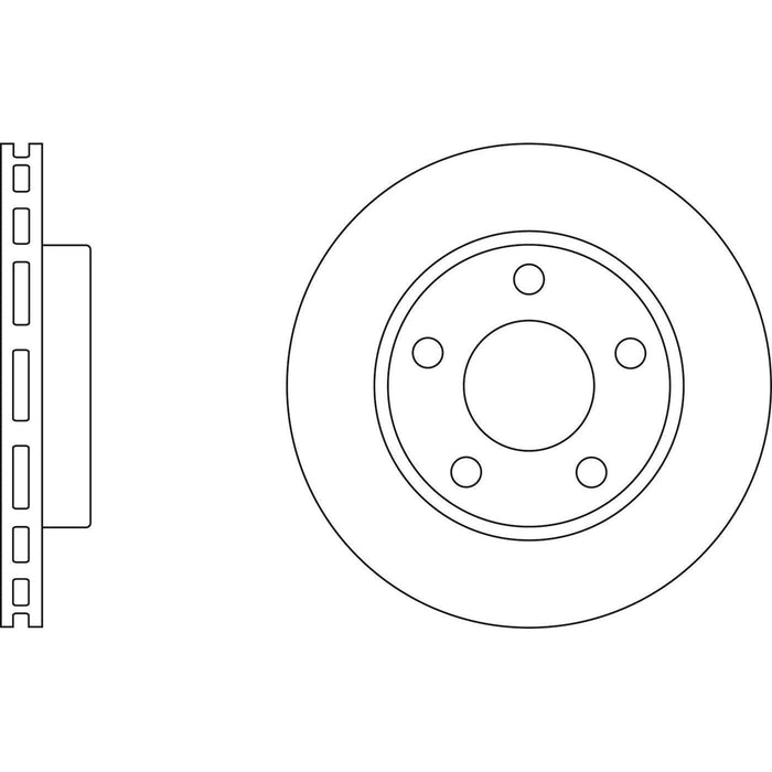 Apec Brake Disc Rear Fits Audi S4 VW Passat