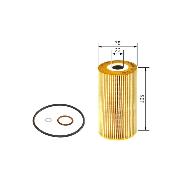 Bosch Cv Oil Filter P9646 (Hgv) fits Mercedes-Benz LK/LN2 LK 1514 - 6.0 4x2 - 95