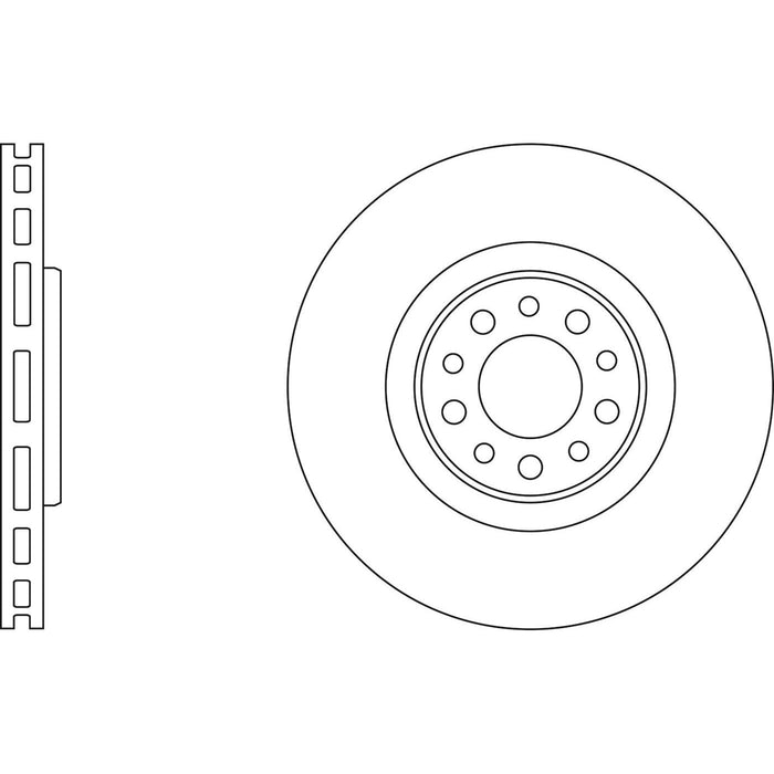 Genuine APEC Front Brake Discs & Pads Set Vented for Alfa Romeo Giulietta