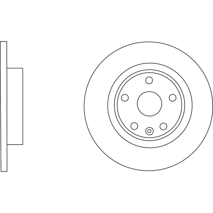 Genuine APEC Rear Brake Discs & Pads Set Solid for Opel Mokka / Mokka X