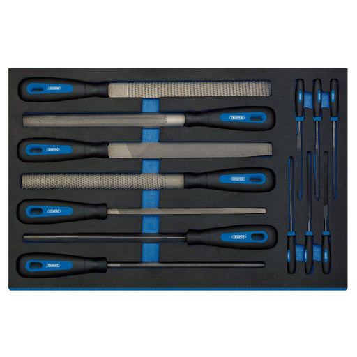 Draper Hand File Set in 3/4 Drawer EVA Insert Tray (13 Piece) 63513 Draper  - Dynamic Drive