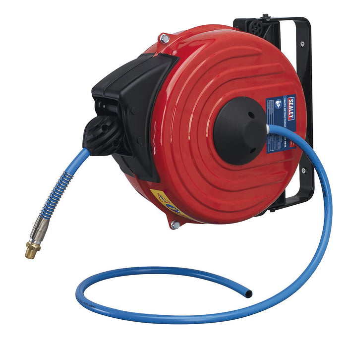 Sealey Retractable Air Hose Reel 12m8mm ID TPU Hose SA90 Sealey  - Dynamic Drive