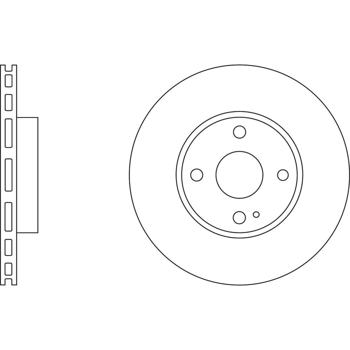 Genuine APEC Front Brake Discs & Pads Set Vented for Mazda Mazda2