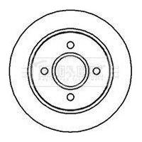 Genuine Borg & Beck Brake Disc Pair fits Ford Mondeo ABS rear 93 BBD4984 Borg & Beck  - Dynamic Drive