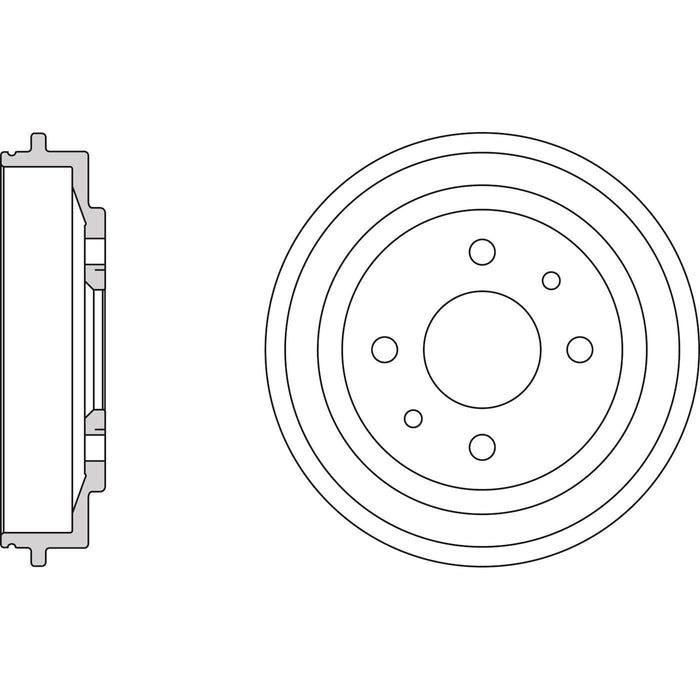 Apec Brake Drum Rear Fits Fiat 500 Brava Bravo Panda Punto Tempra Tipo Ford Ka L Apec  - Dynamic Drive