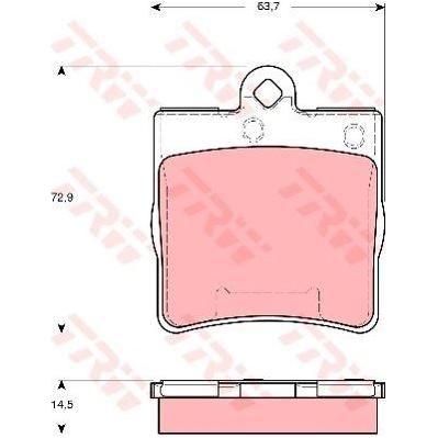 Genuine TRW Brake Pads (Rear) (R90) GDB1545