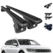 Roof Bars Rack Aluminium Black fits Volkswagen Taigo 2022- For Raised Rails Omtec  - Dynamic Drive