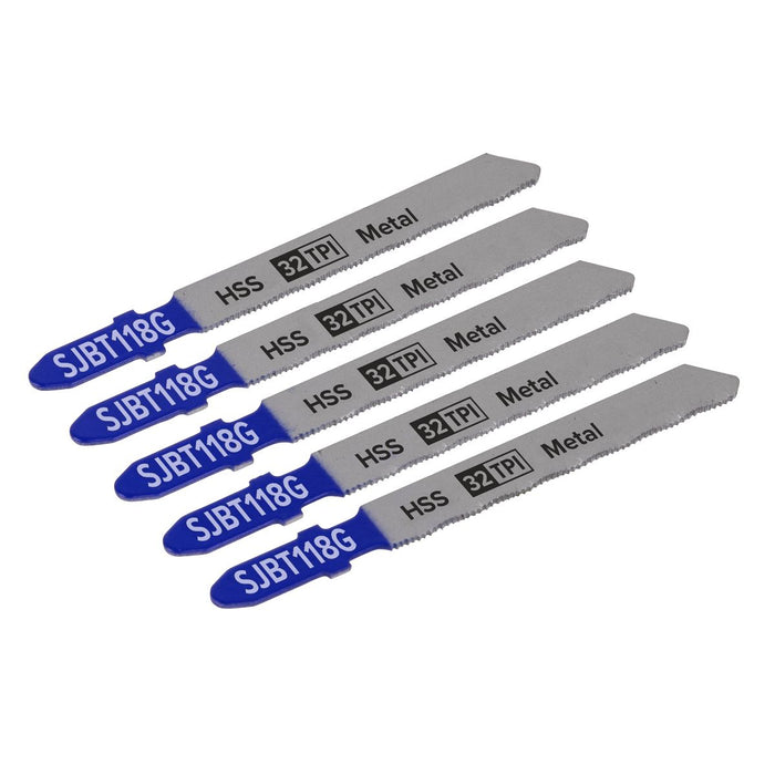 Sealey Jigsaw Blade Metal 75mm 32tpi Pack of 5 SJBT118G