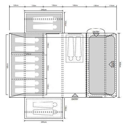 Outdoor Revolution Airedale 9.0SE 9 (+4) Berth Inflatable Air Tent Outdoor Revolution  - Dynamic Drive