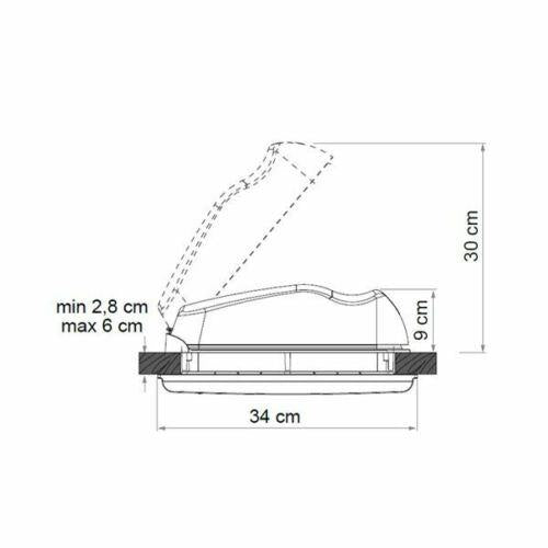 Fiamma Roof Vent 28 F - Crystal 280 x 280mm Skylight Roof Vent