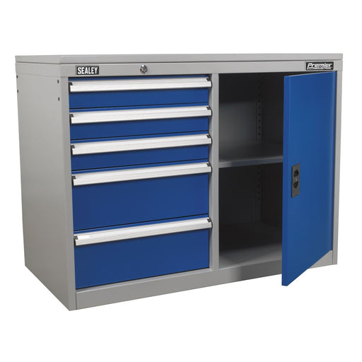 Sealey Industrial Cabinet/Workstation 5 Drawer & 1 Shelf Locker API1103B Sealey  - Dynamic Drive