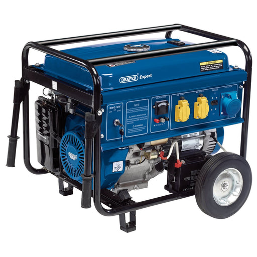 Draper Petrol Generator with Wheels, 6500W 16143 Draper  - Dynamic Drive