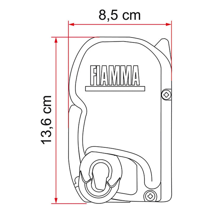 Fiamma F45 S Winch Awning Wind Out 450 Polar White Royal Blue Fabric 06280G01Q