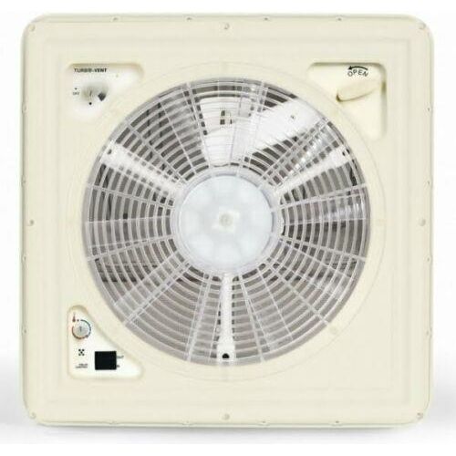 Fiamma Turbo Roof Vent Standard Crystal Motorised Fan 400x400 Motorhome Caravan