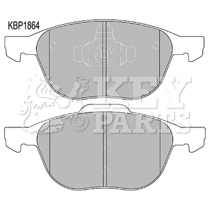 Genuine Key Parts KBP1864 Front Brake Pads (Ate-Teves) Key Parts  - Dynamic Drive