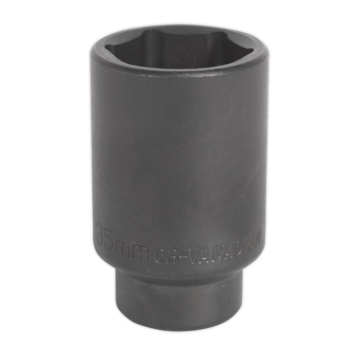 Sealey 35mm Deep Impact Socket 1/2" Drive Hand Ratchet Air Wrench Handle Sealey  - Dynamic Drive