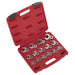 Sealey Crow's Foot Open-End Spanner Set 15pc 3/8"Sq Drive Metric AK59891 Sealey  - Dynamic Drive